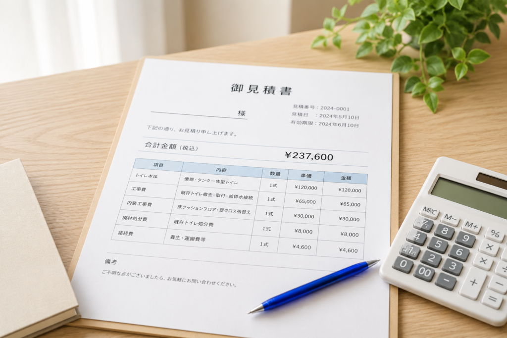 お見積書の画像