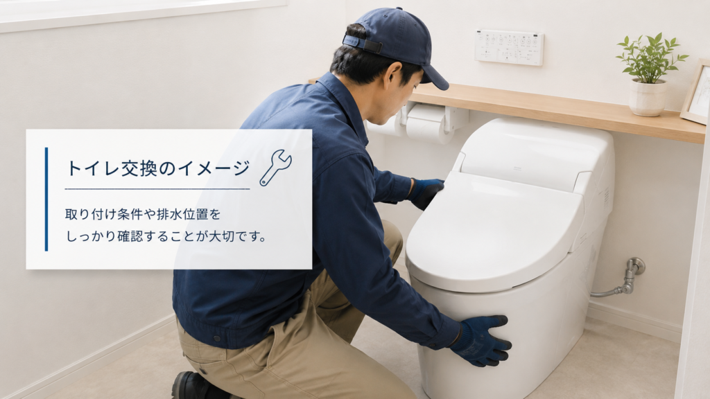 トイレ交換作業のイメージ