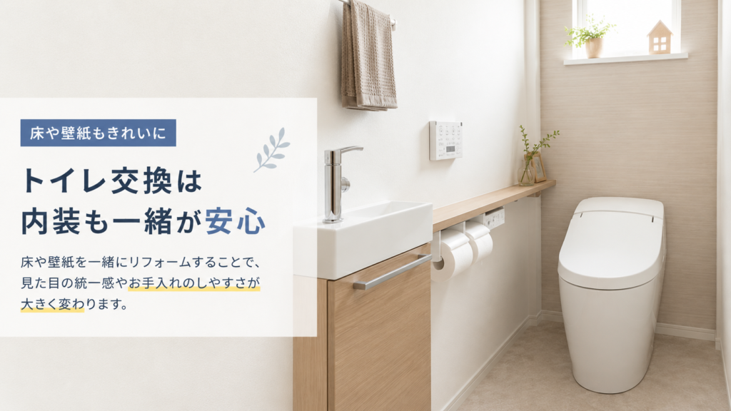 トイレ交換は内容も一緒が安心の画像