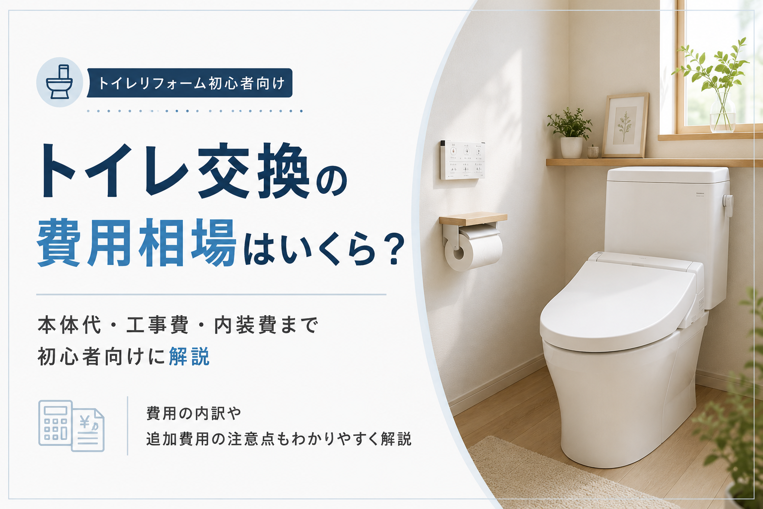 トイレ交換の費用相場はいくら