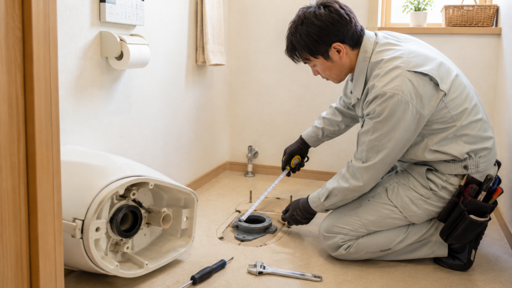トイレ交換作業のイメージ