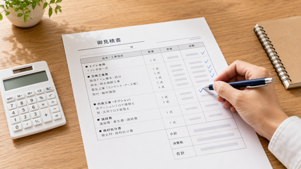 見積書のチェックポイントイメージ