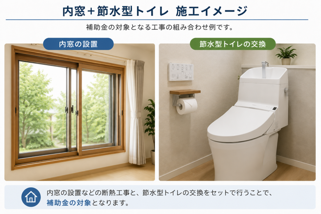 リビングの内窓設置施工イメージ
