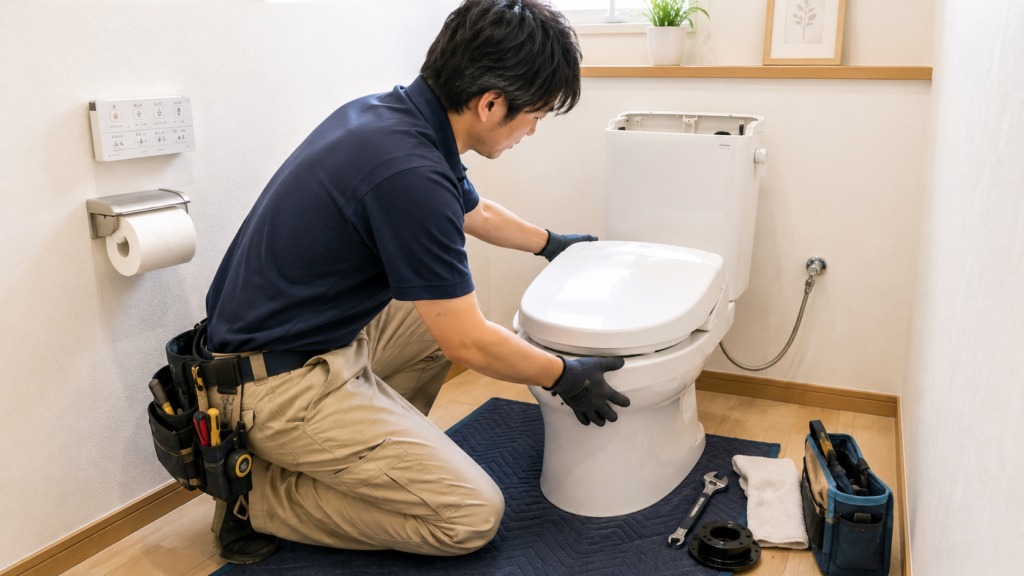 トイレ交換作業のイメージ