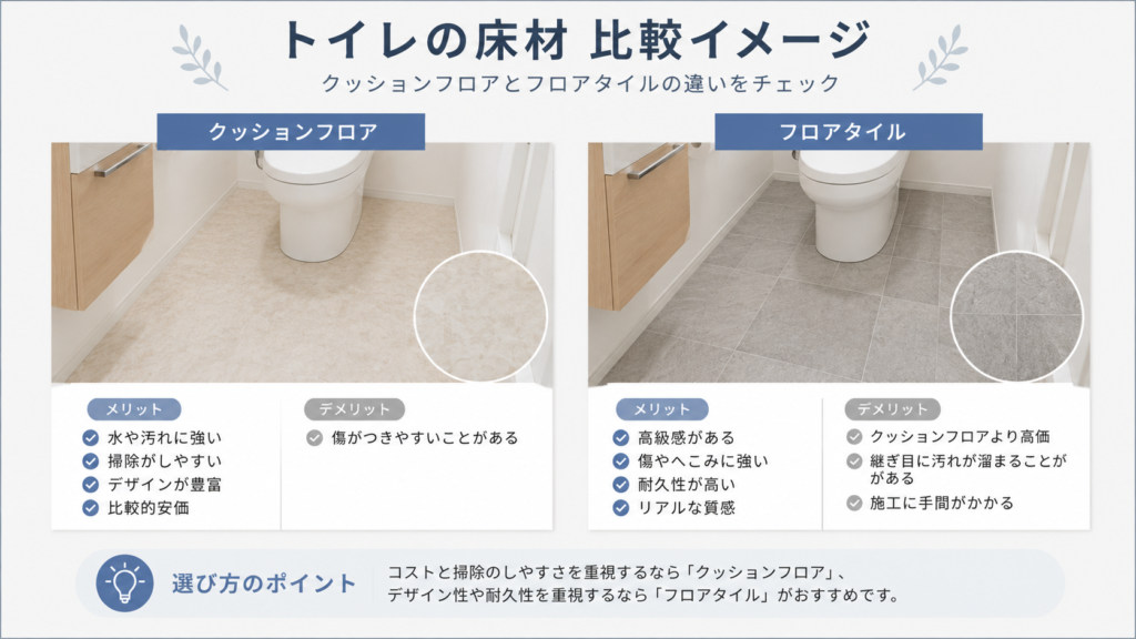 クッションフロアと床材の比較