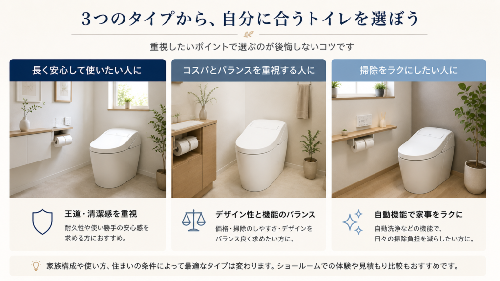 自分に合ったトイレの選び方